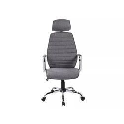 FOTEL OBROTOWY Q-035 SZARY/BIAŁY