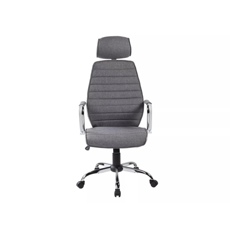 FOTEL OBROTOWY Q-035 SZARY/BIAŁY