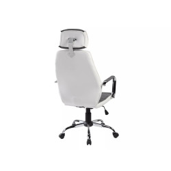 FOTEL OBROTOWY Q-035 SZARY/BIAŁY