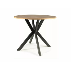 STÓŁ TALIA II DĄB/CZARNY MAT FI 90