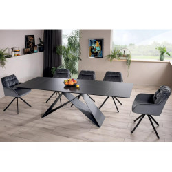 Stół ceramiczny Westin Ceramic sahara noir/czarny mat(160-240)x90