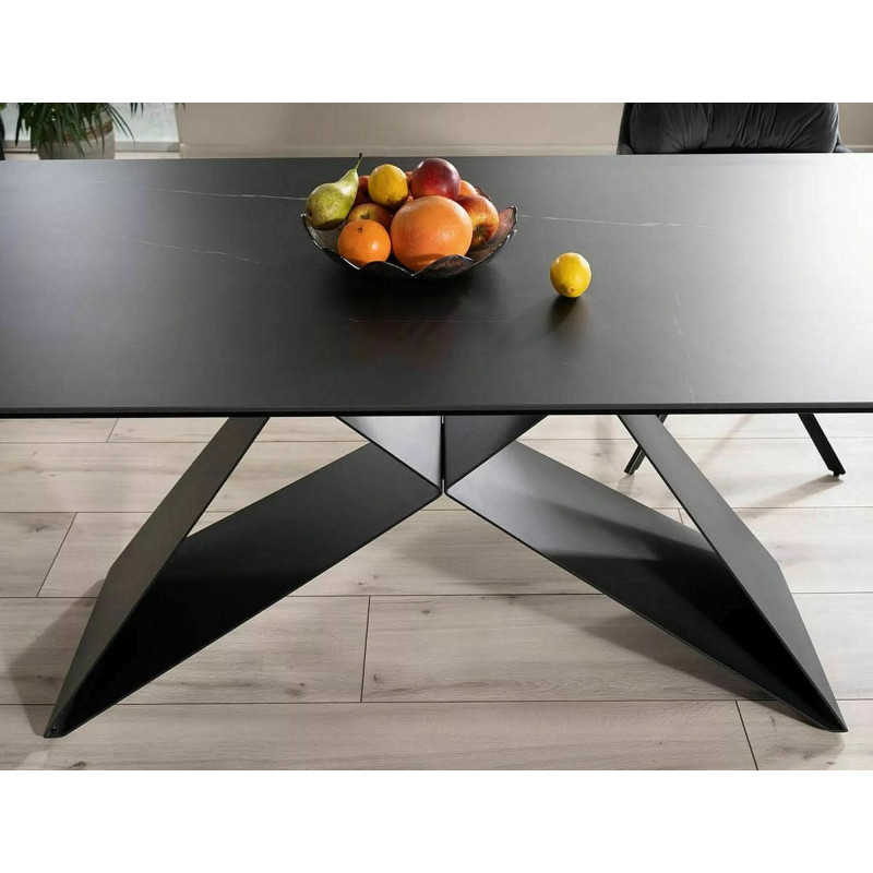 Stół ceramiczny Westin Ceramic sahara noir/czarny mat(160-240)x90