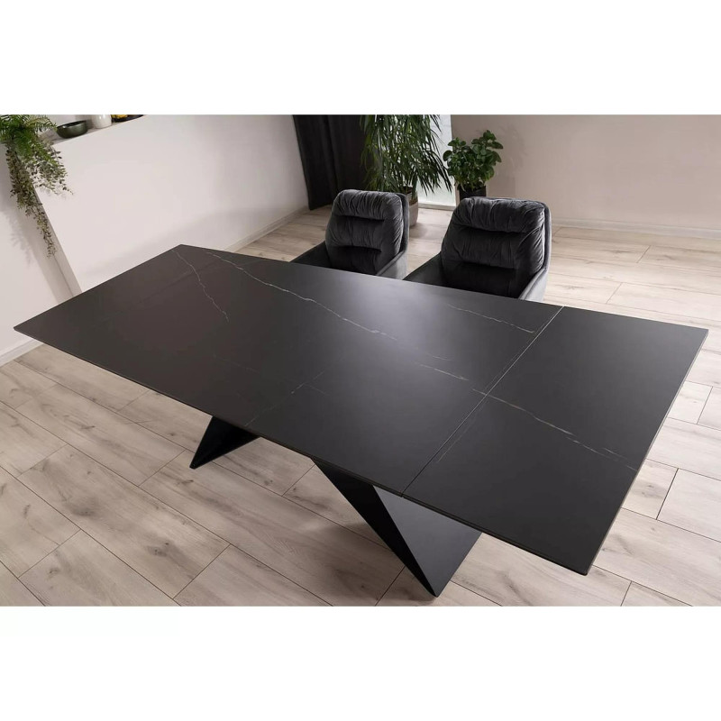 Stół ceramiczny Westin Ceramic sahara noir/czarny mat(160-240)x90