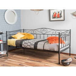 ŁÓŻKO BIRMA 90X200 CZARNY ŁÓŻKO BIRMA 90X200 CZARNY