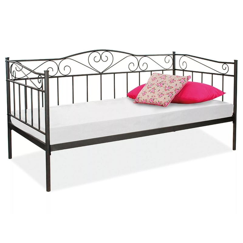 ŁÓŻKO BIRMA 90X200 CZARNY ŁÓŻKO BIRMA 90X200 CZARNY