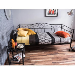 ŁÓŻKO BIRMA 90X200 CZARNY ŁÓŻKO BIRMA 90X200 CZARNY