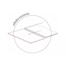 Rozkładany stół Columbus Ceramic brązowy efekt drewna/czarny 160(240)x90