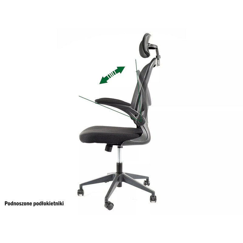 FOTEL OBROTOWY Q-060 CZARNY