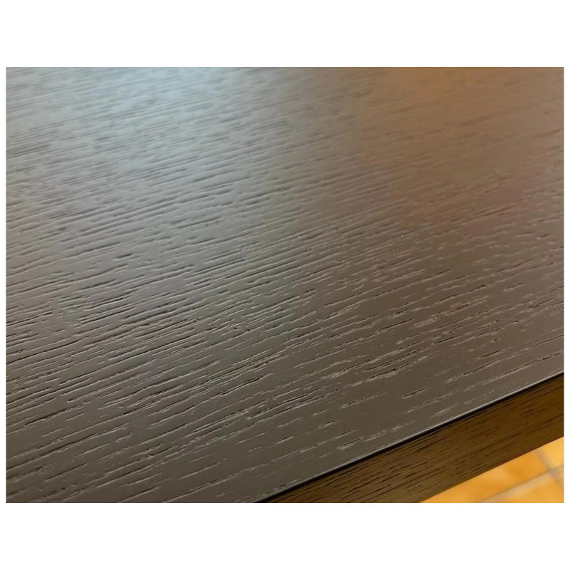 Rozkładany stół Domingo okleina naturalna czarny/czarny fi 100(100-250)