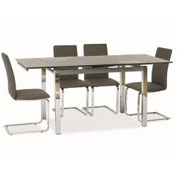 Rozkładany stół GD017 szary/chrom 110(170)x74