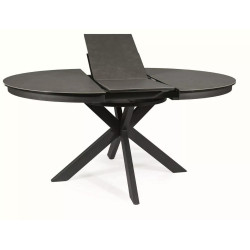 Nowoczesny stół Porto Ceramic ciemny szary/czarny mat 120(160)x120