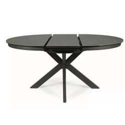 Nowoczesny stół Porto Ceramic ciemny szary/czarny mat 120(160)x120