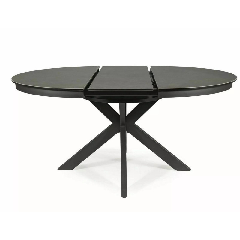 Nowoczesny stół Porto Ceramic ciemny szary/czarny mat 120(160)x120