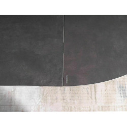 Nowoczesny stół Porto Ceramic ciemny szary/czarny mat 120(160)x120