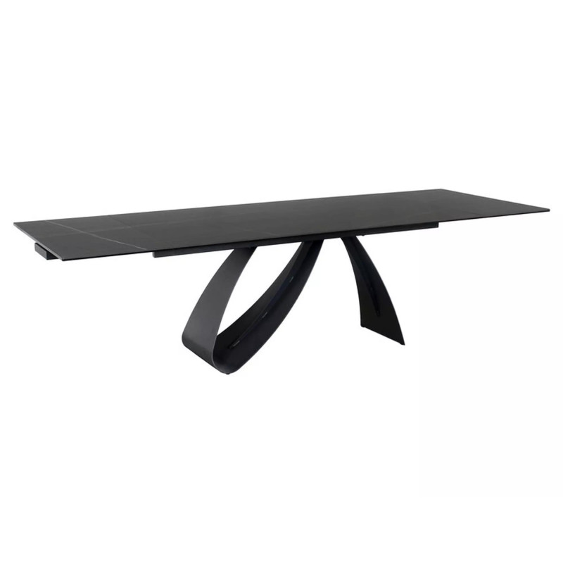 Ceramiczny stół Diuna Ceramic czarny sahara noir/czarny mat (160-240)x90