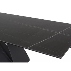 Ceramiczny stół Diuna Ceramic czarny sahara noir/czarny mat (160-240)x90
