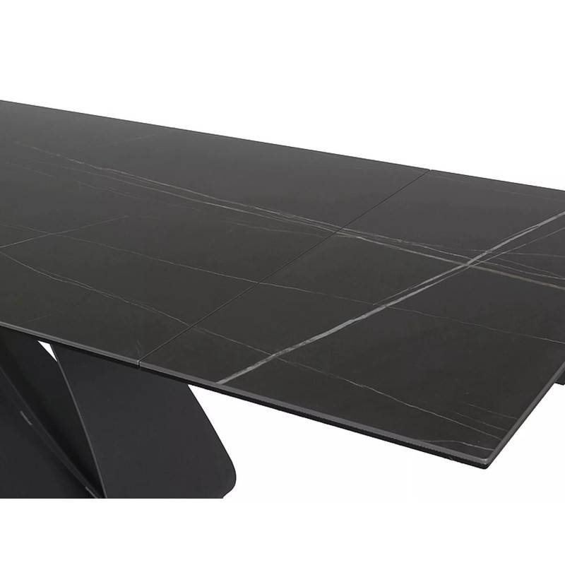 Ceramiczny stół Diuna Ceramic czarny sahara noir/czarny mat (160-240)x90