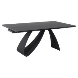 Ceramiczny stół Diuna Ceramic czarny sahara noir/czarny mat (160-240)x90