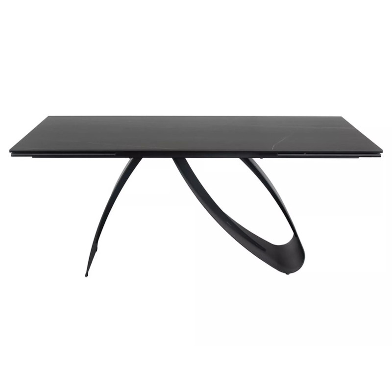 Ceramiczny stół Diuna Ceramic czarny sahara noir/czarny mat (160-240)x90