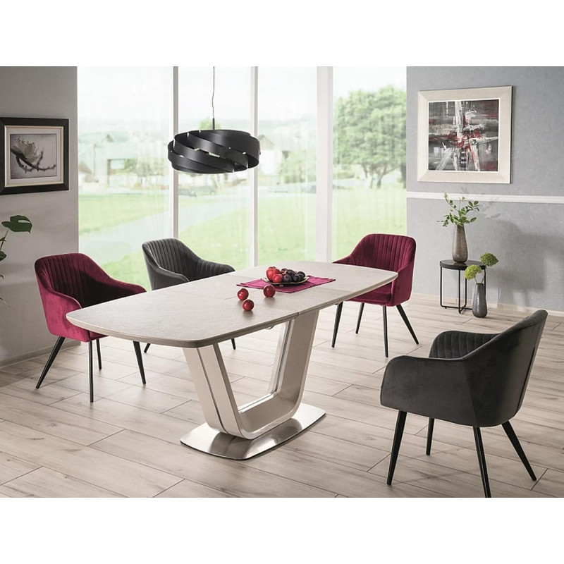 Ceramiczny stół Armani Ceramic szary efekt marmuru/szary mat 160(220)x90