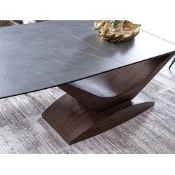 Rozkładany ceramiczny stół Dolce Ceramic szary marmur/orzech 180(240)x95 Rozkładany ceramiczny stół Dolce Ceramic szary marmur/orzech 180(240)x95