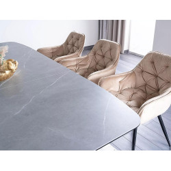 Rozkładany ceramiczny stół Dolce Ceramic szary marmur/orzech 180(240)x95 Rozkładany ceramiczny stół Dolce Ceramic szary marmur/orzech 180(240)x95