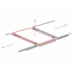 Stół rozkładany Westin SC biały efekt marmuru/czarny mat 120(160)x80