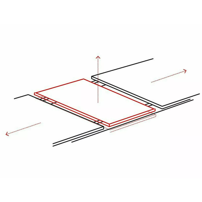 Stół rozkładany Westin SC biały efekt marmuru/czarny mat 120(160)x80
