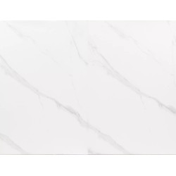 Stół rozkładany Westin SC biały efekt marmuru/czarny mat 120(160)x80