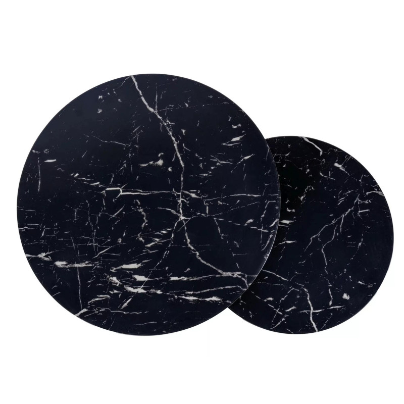 ŁAWA AMARO CZARNY (EFEKT MARMURU)/CZARNY (ZESTAW)