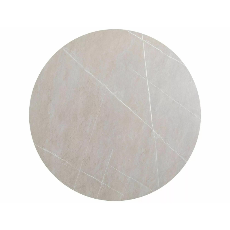 Okrągły stół Murano szary/czarny metal FI120