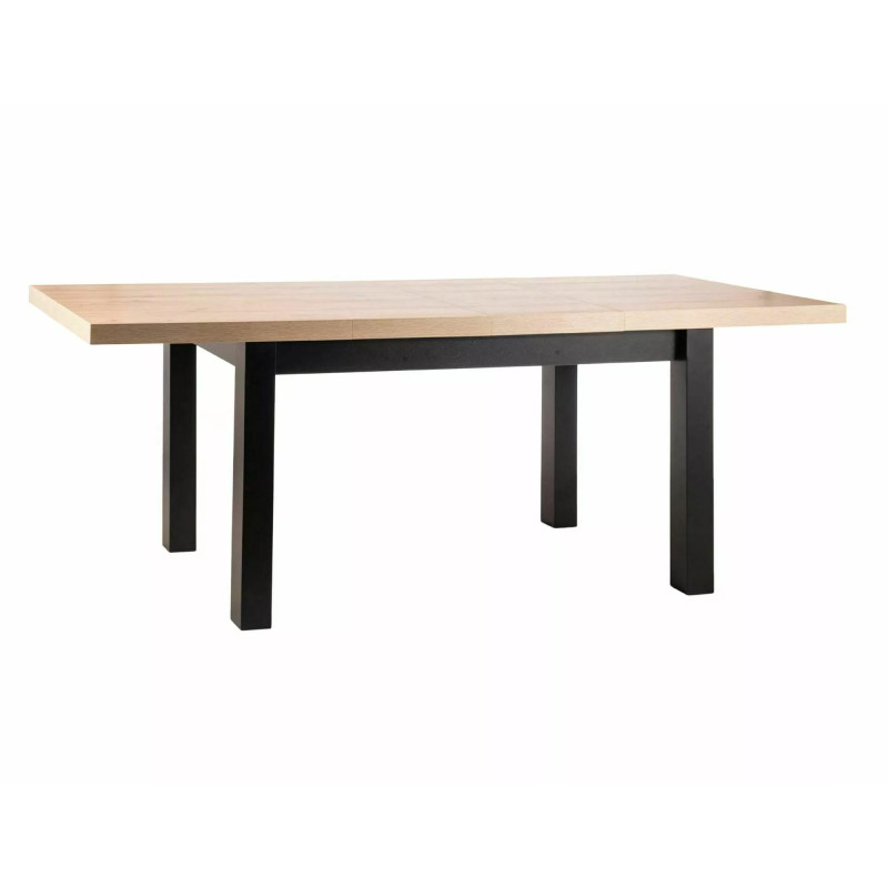 STÓŁ PRESTO DĄB ARTISAN / CZARNY 140(218)X80