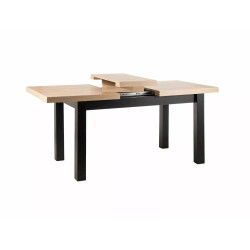 STÓŁ PRESTO DĄB ARTISAN / CZARNY 140(218)X80