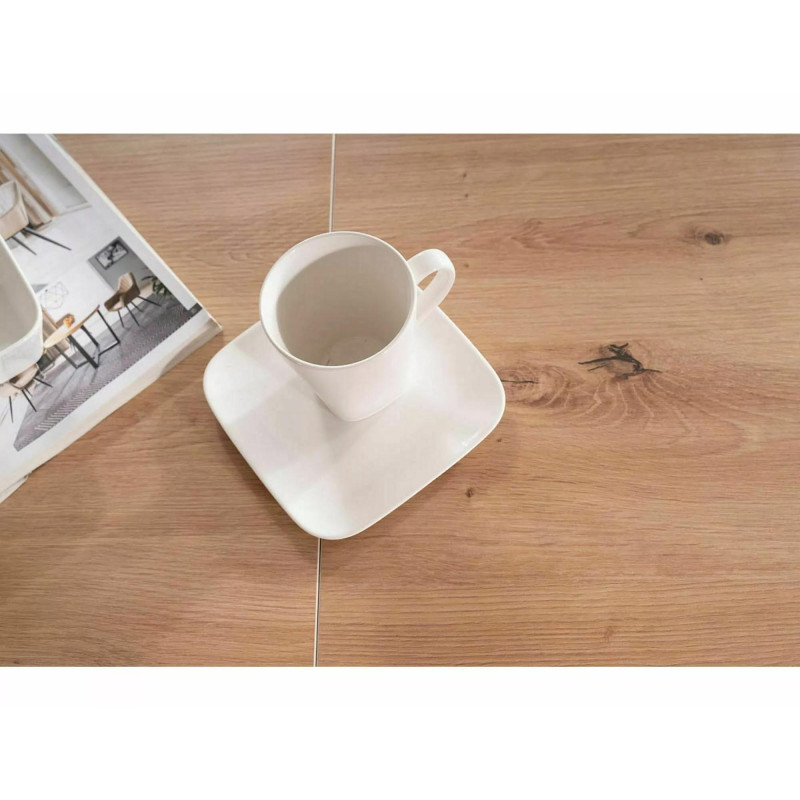 STÓŁ PRESTO DĄB ARTISAN / CZARNY 140(218)X80