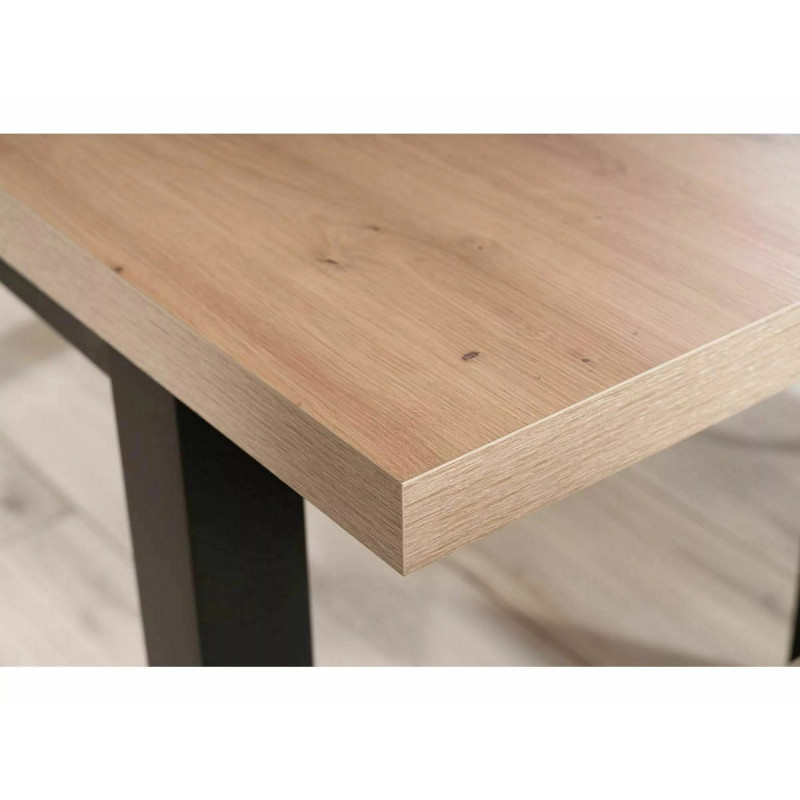 STÓŁ PRESTO DĄB ARTISAN / CZARNY 140(218)X80