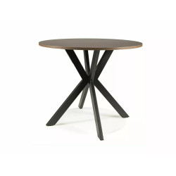 STÓŁ TALIA II ORZECH/CZARNY MAT FI 90