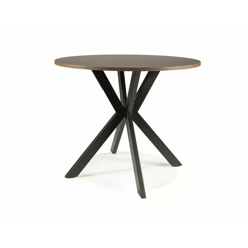 STÓŁ TALIA II ORZECH/CZARNY MAT FI 90