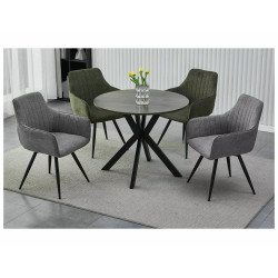 STÓŁ TALIA II ORZECH/CZARNY MAT FI 90