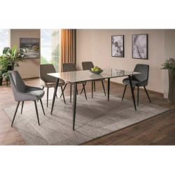 STÓŁ RION BIAŁY/ CZARNY STELAŻ 160X90