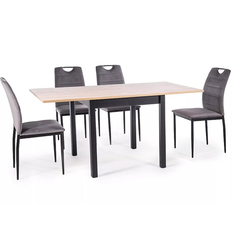 STÓŁ FLIP DĄB ARTISAN / CZARNY 80(160)X80