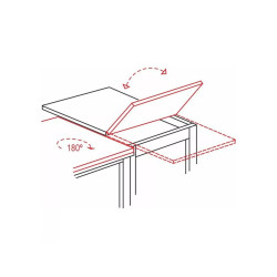 STÓŁ FLIP DĄB ARTISAN / CZARNY 80(160)X80