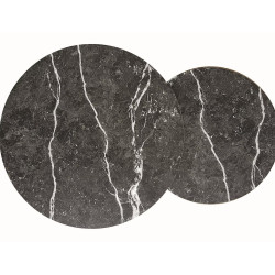 ŁAWA DION CZARNY EFEKT MARMURU/CZARNY (ZESTAW)