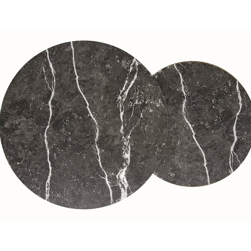 ŁAWA DION CZARNY EFEKT MARMURU/CZARNY (ZESTAW)