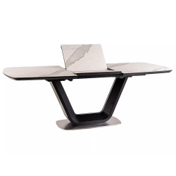 Ceramiczny stół Armani Ceramic biały efekt marmuru/czarny mat 160(220)x90 Ceramiczny stół Armani Ceramic biały efekt marmuru/czarny mat 160(220)x90