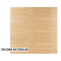 Kompaktowy stół Puro w stylu loftowym okleina naturalna dąb/czarny 80x80