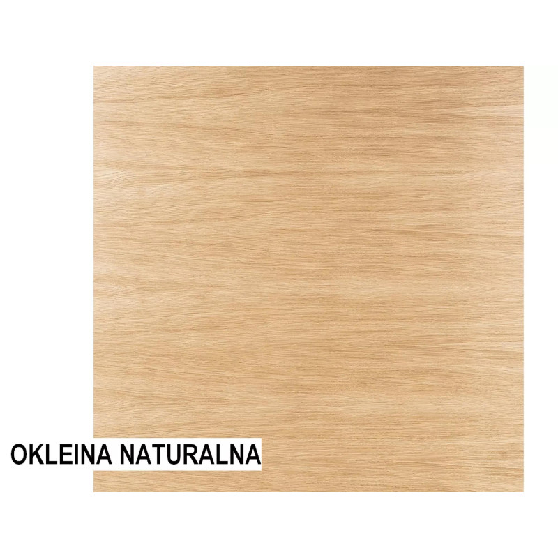 Kompaktowy stół Puro w stylu loftowym okleina naturalna dąb/czarny 80x80