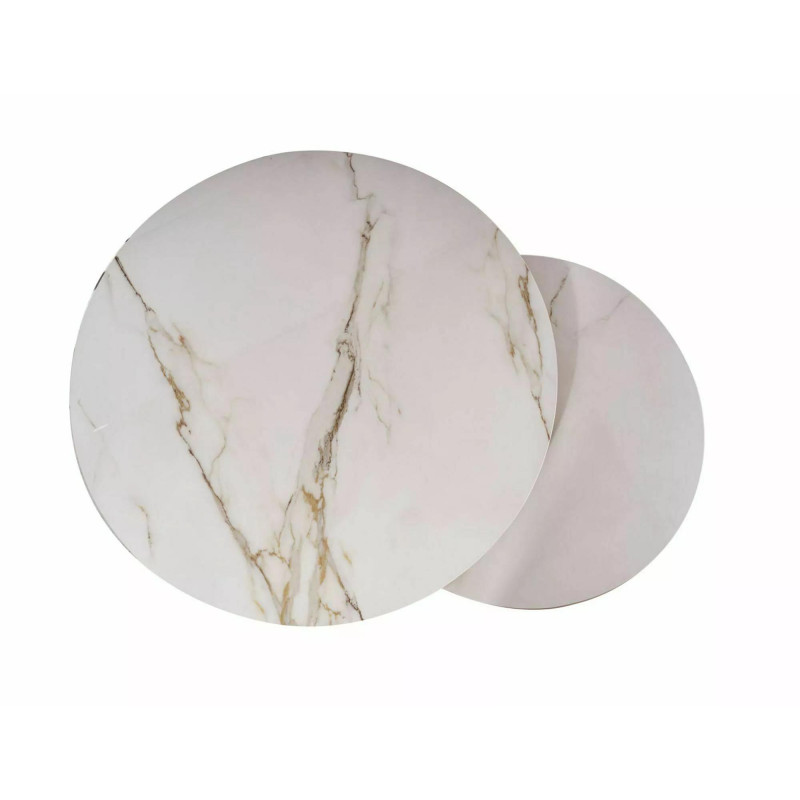 ŁAWA KORA D BIAŁY FI80 FI60/ CZARNY MAT ZESTAW