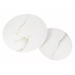 ŁAWA KORA D BIAŁY FI80 FI60/ CZARNY MAT ZESTAW