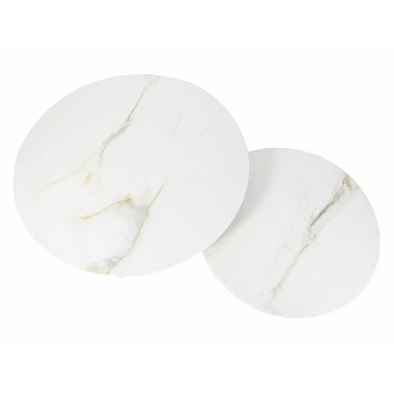 ŁAWA KORA D BIAŁY FI80 FI60/ CZARNY MAT ZESTAW