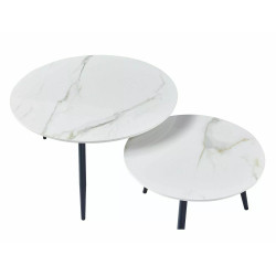 ŁAWA KORA D BIAŁY FI80 FI60/ CZARNY MAT ZESTAW